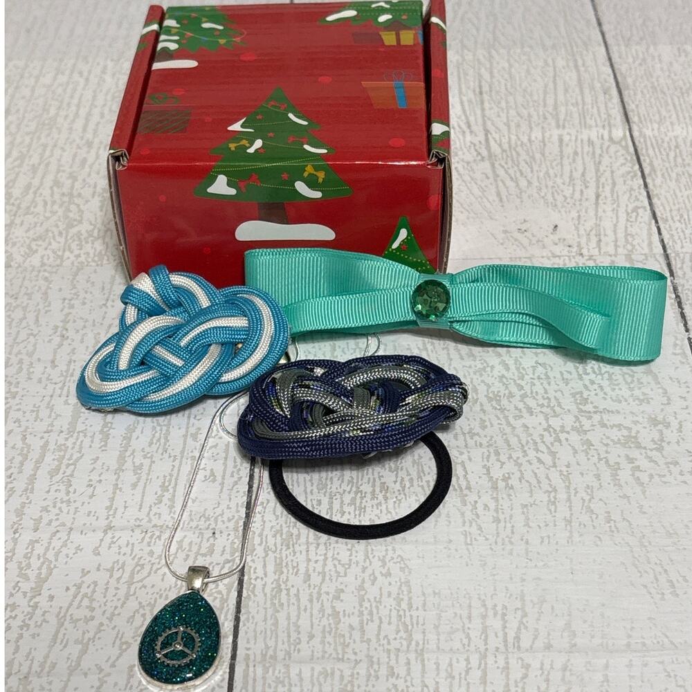 Girls Celtic Knot Hair Accessories & Necklace Gift Set